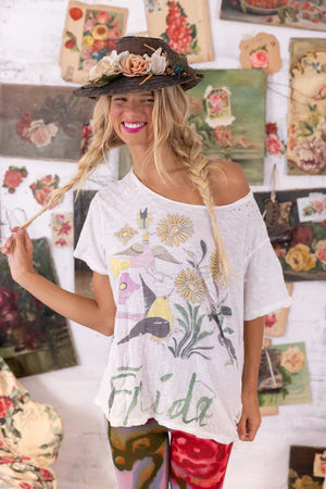 Magnolia Flight Flowers Frida Tee - True