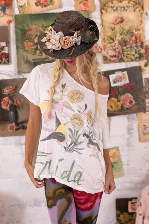 Magnolia Flight Flowers Frida Tee - True