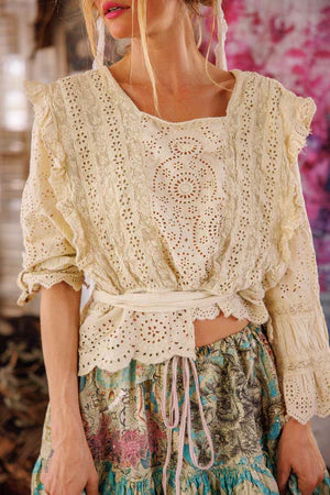 Magnolia Pearl Eyelet Rosario Blouse - Moonlight