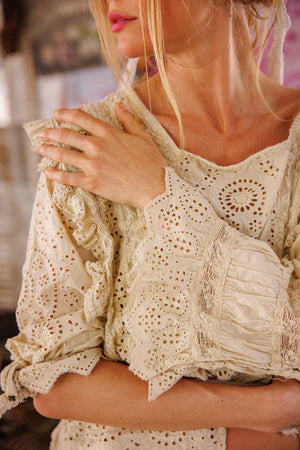Magnolia Pearl Eyelet Rosario Blouse - Moonlight