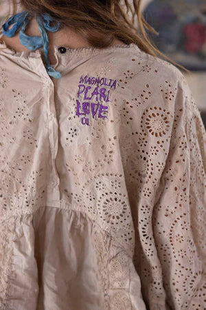 Magnolia Pearl Eyelet Dea Blouse - Swan
