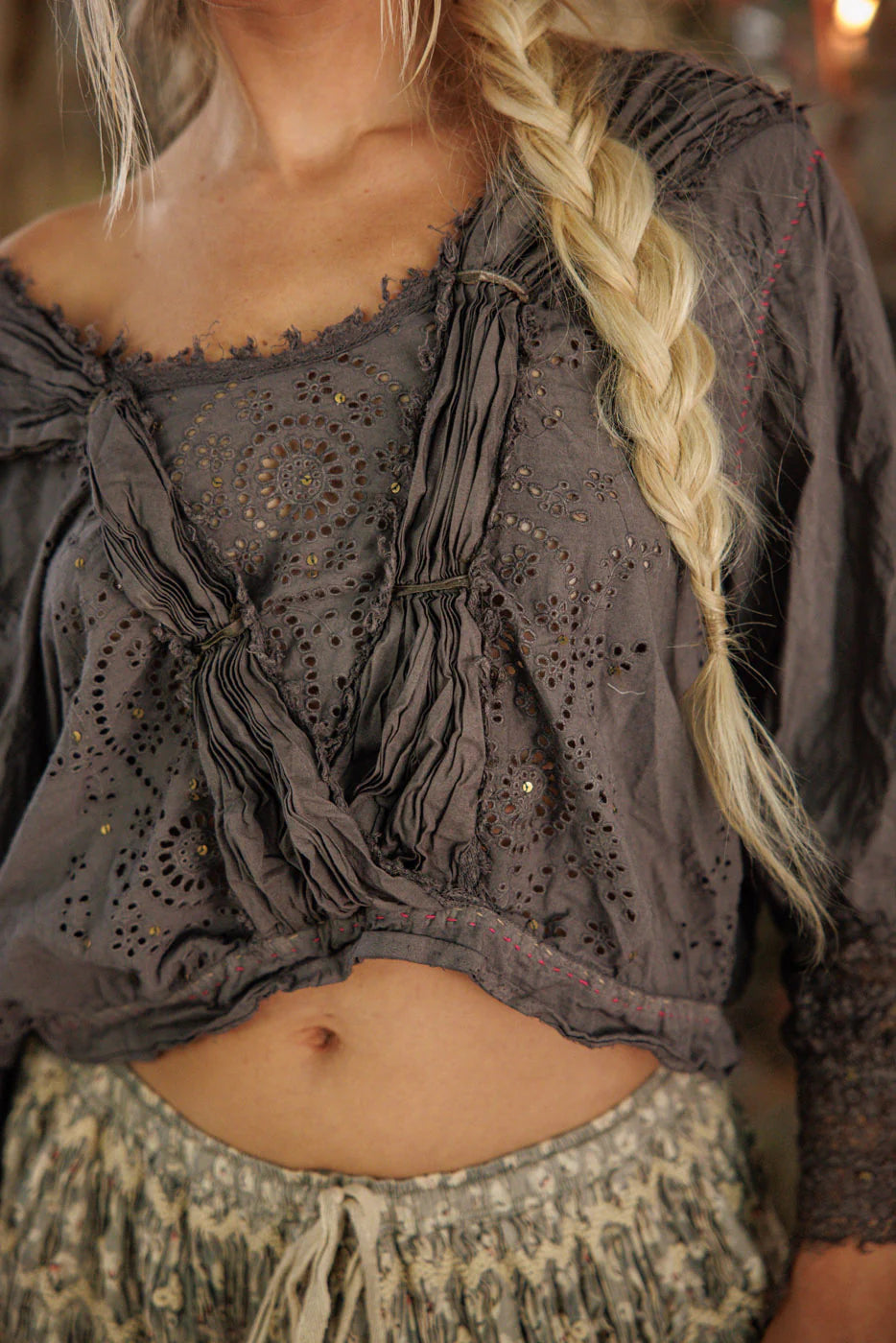 Magnolia Pearl Eyelet Nonnie Belle Blouse - Ozzy