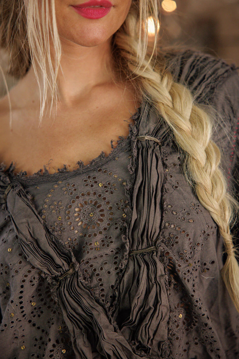 Magnolia Pearl Eyelet Nonnie Belle Blouse - Ozzy