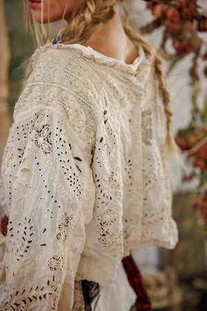 Magnolia Pearl Eyelet Adelise Blouse - Antique White