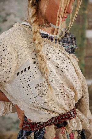 Magnolia Pearl Eyelet Adelise Blouse - Antique White