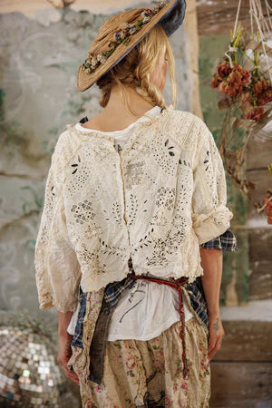 Magnolia Pearl Eyelet Adelise Blouse - Antique White