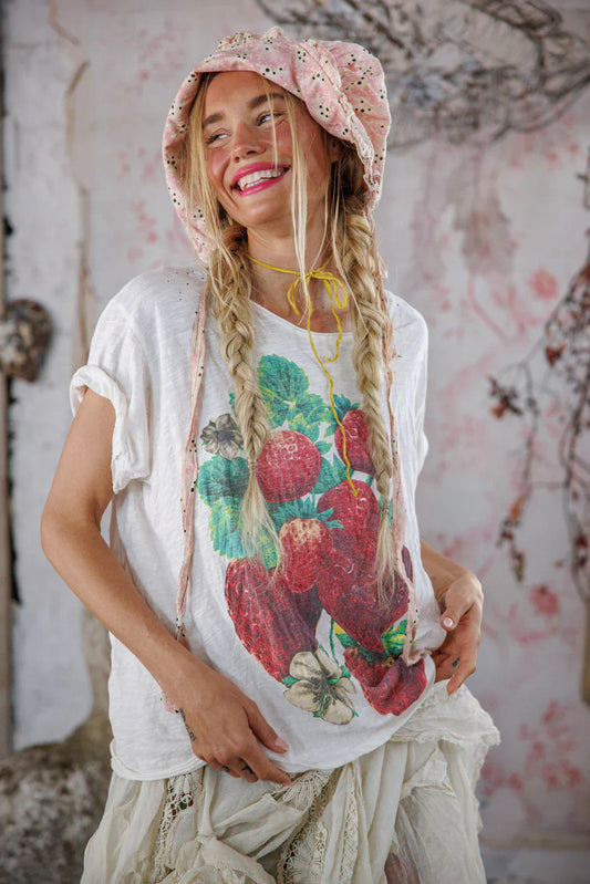 Magnolia Pearl Strawberry Blooms Tee - True