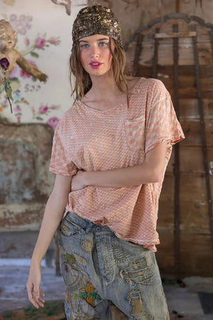 Magnolia Pearl Piecewise Pocket Tee - Tabby
