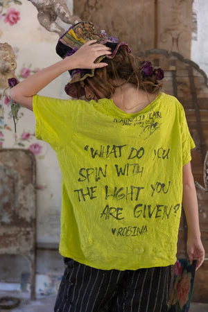 Magnolia Pearl Venice Lover Butterfly Tee - Yellow Plum