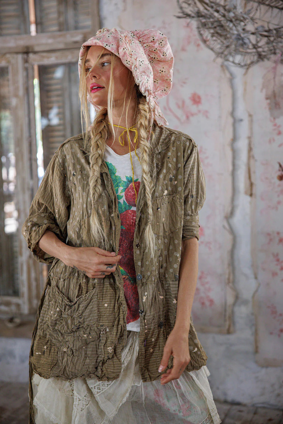 Magnolia Pearl Patchwork Polka Dot Smock - Ember Glow