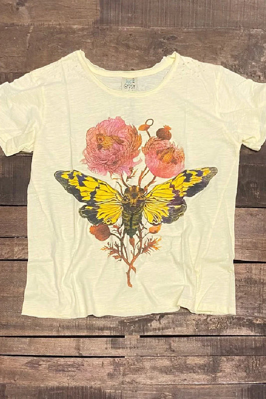 Jaded Gypsy Moon Dance Tee - Flutter By Yellow