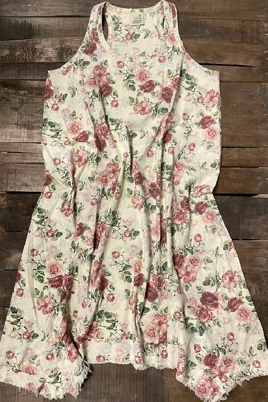 Jaded Gypsy Fruitful Endeavors Tank Dress - Rose Floral