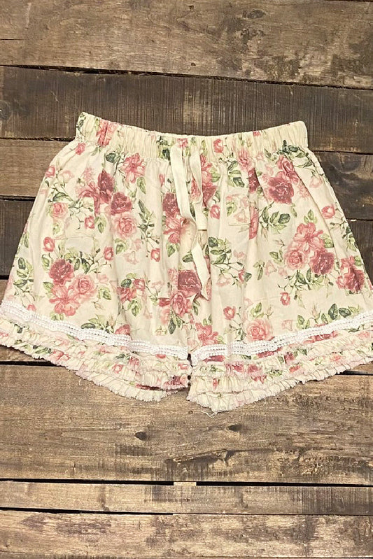 Jaded Gypsy Full Bloom Shorts - Vintage Rose