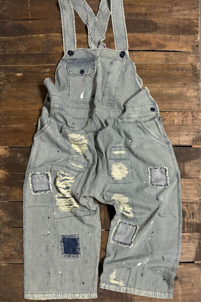 Jaded Gypsy Endless Travels Overalls - Blue Railroad