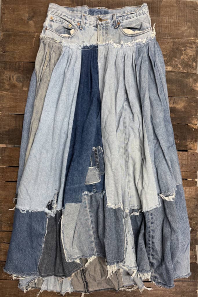 Jaded Gypsy Patched About Skirt