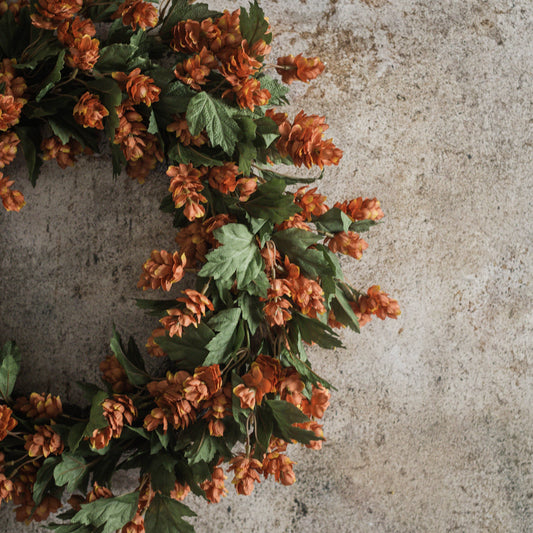 24" Brown Hops Wreath