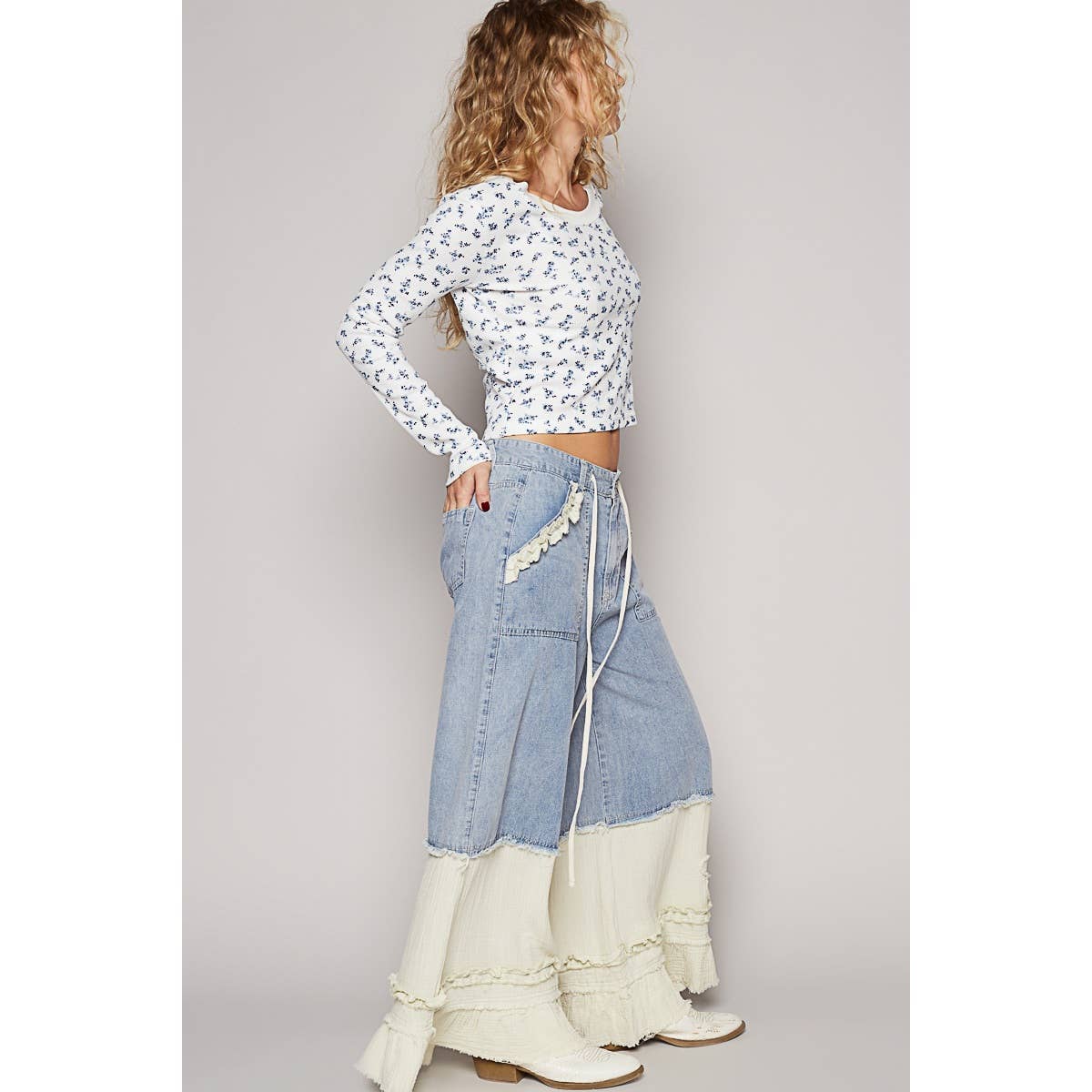 Vintage Washed Double Gauze Wide Pants