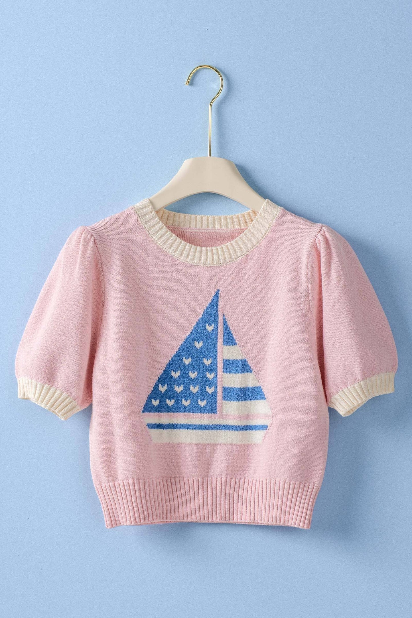 Sail Away Knit Top - Pink
