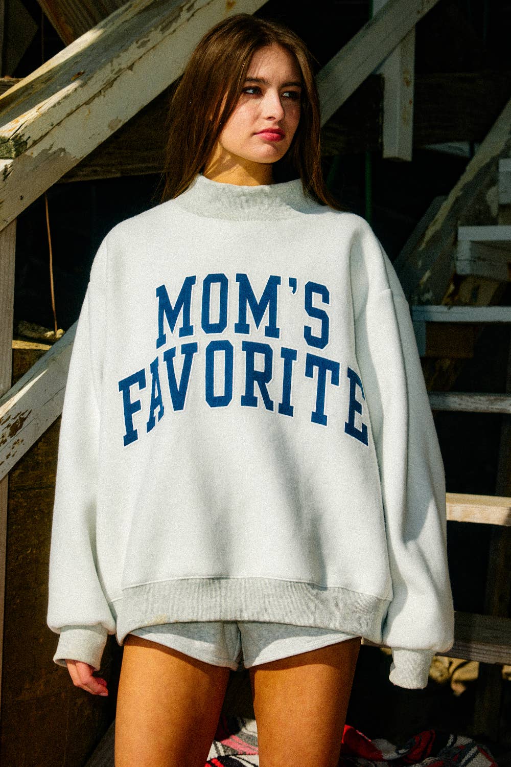 Reversible Mock-Neck Sweatshirt