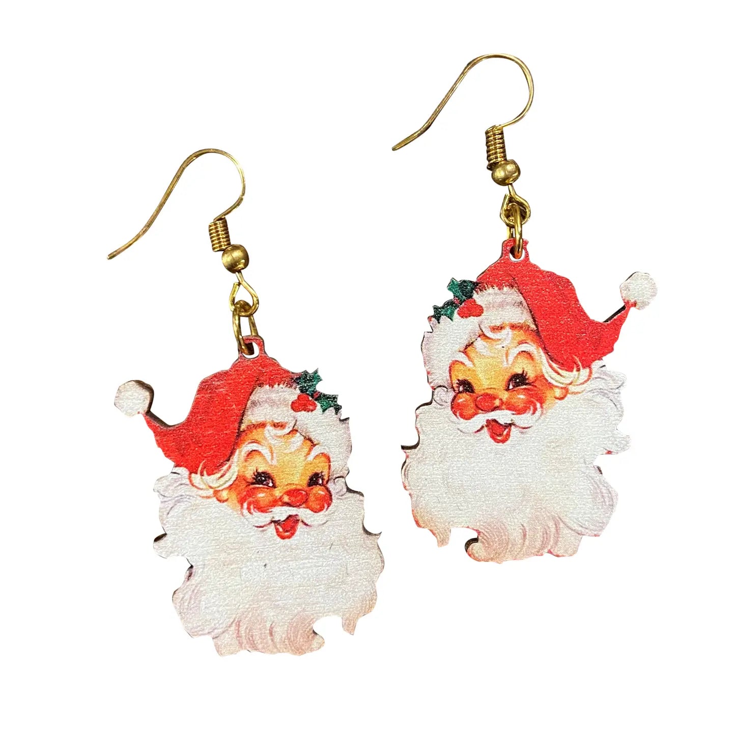 Vintage Santa Holiday Earrings