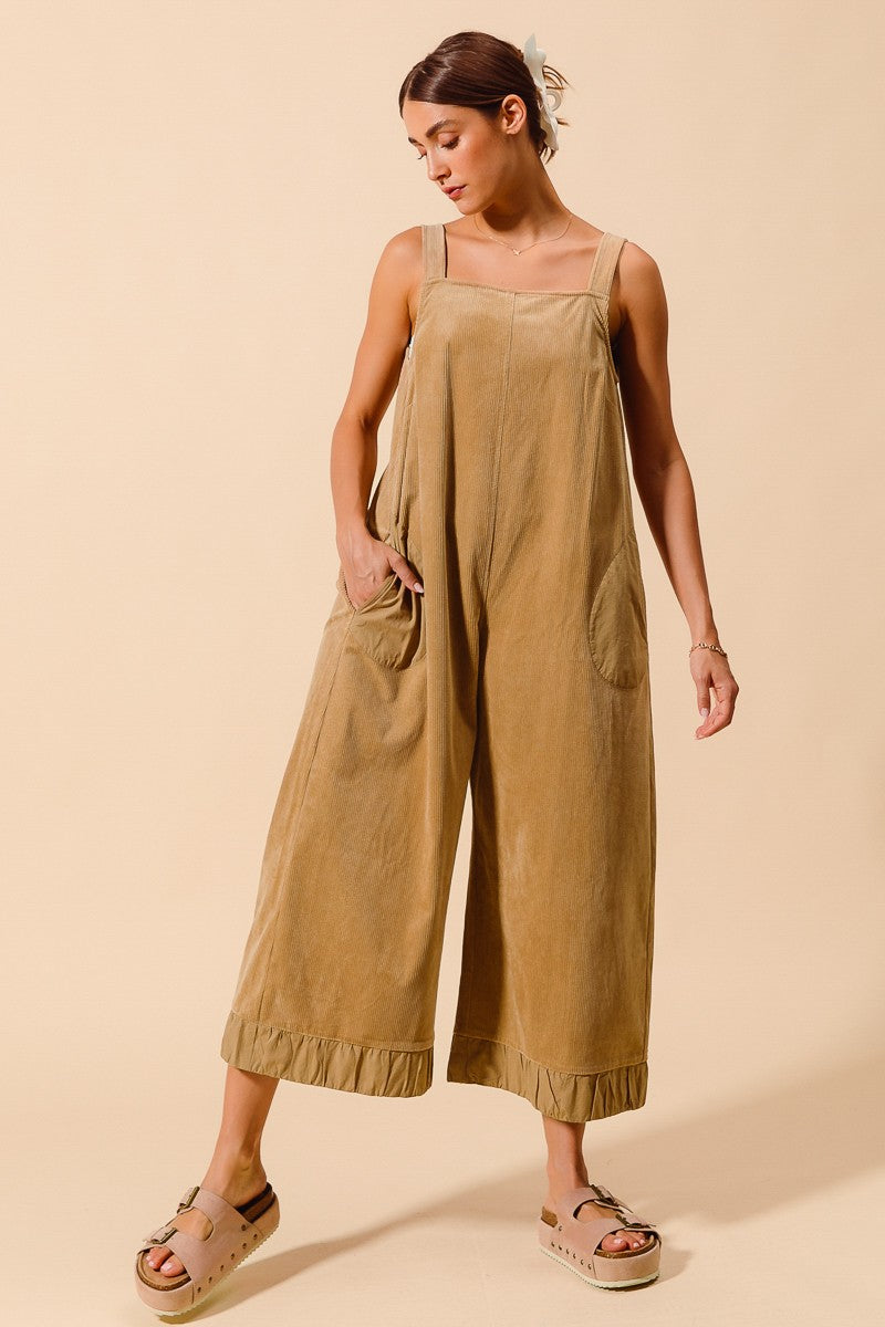 Corduroy Overalls Jumpsuit