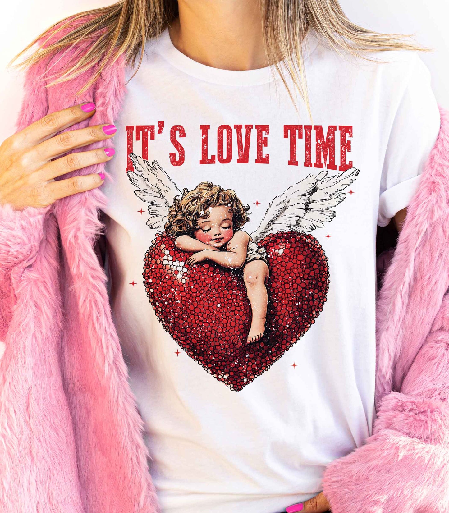 It's Love Time Tee - Natural