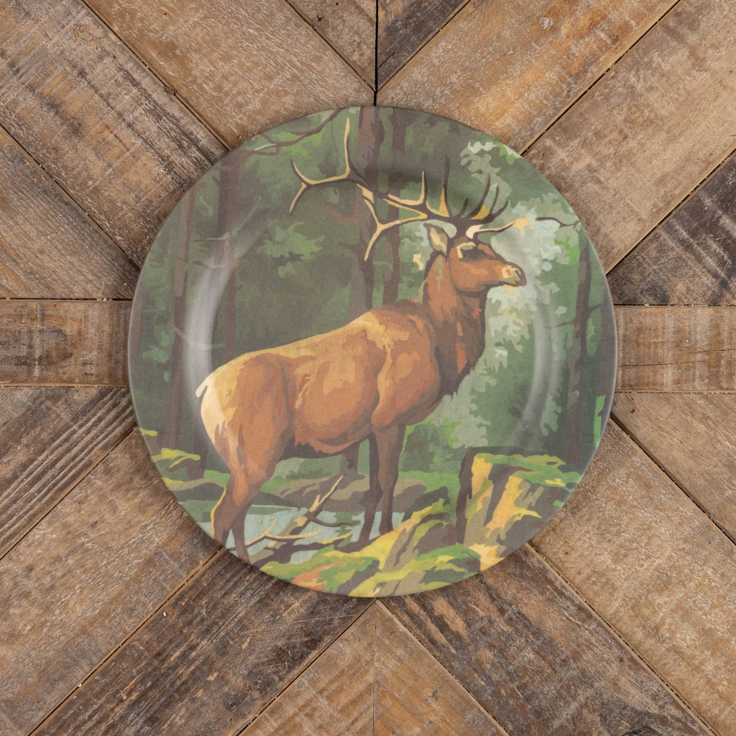 Buck in the Woods Paint By Number Plate