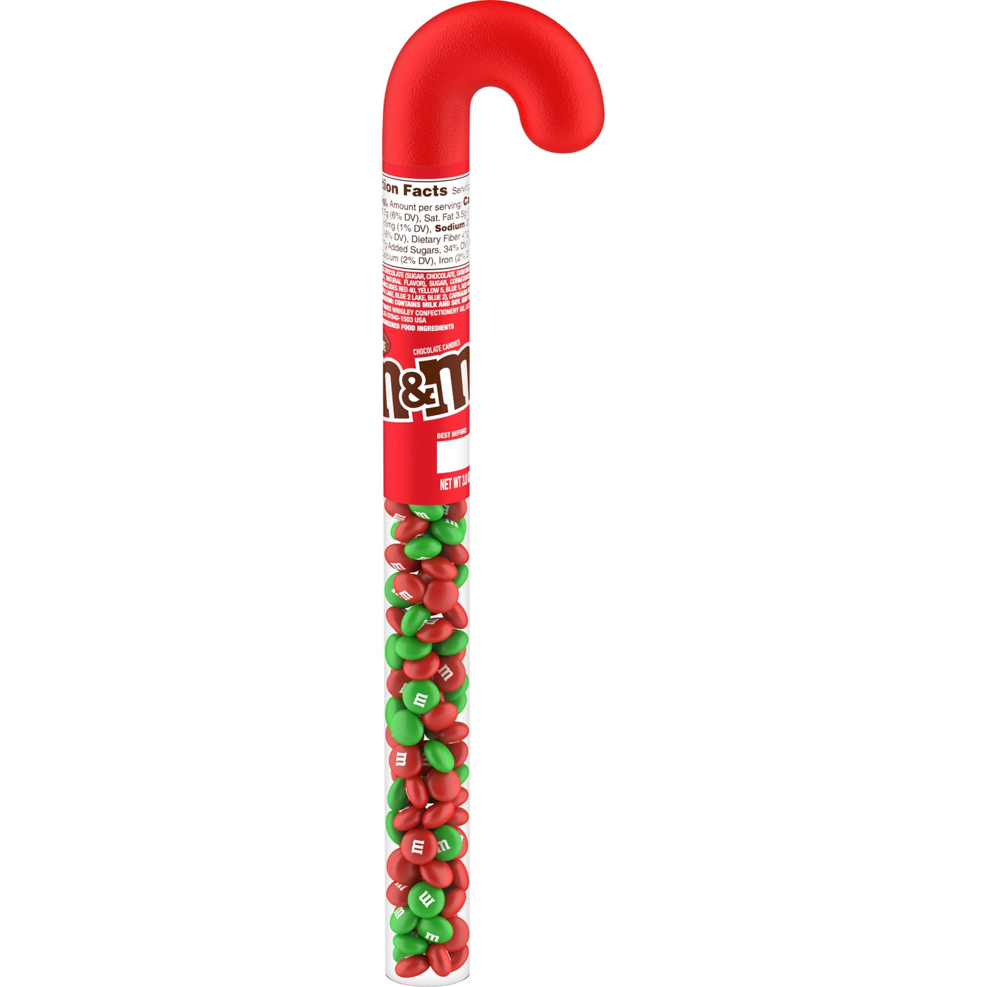 M&M's Milk Chocolate Filled Candy Cane 3oz