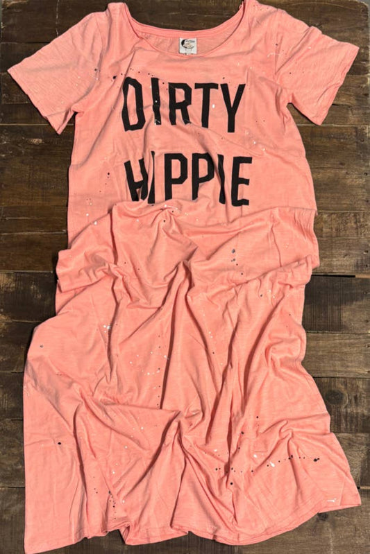 Jaded Gypsy Dirty Hippie Dress - Vintage Coral