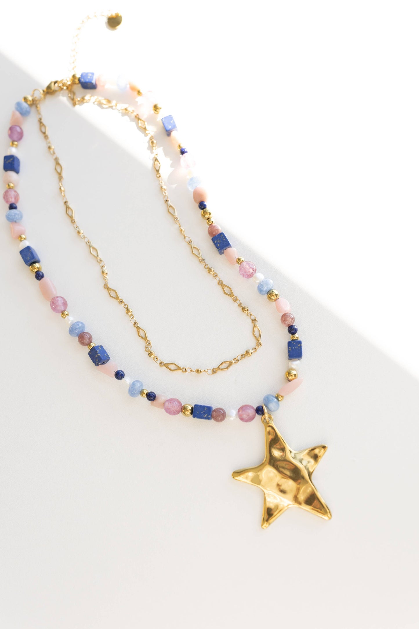Ziggy Star Layered Necklace - Blue