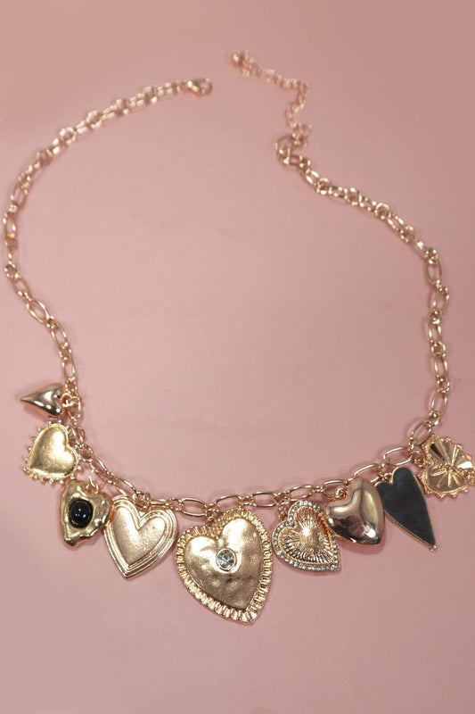 Charm Necklace - Multi Bold Heart