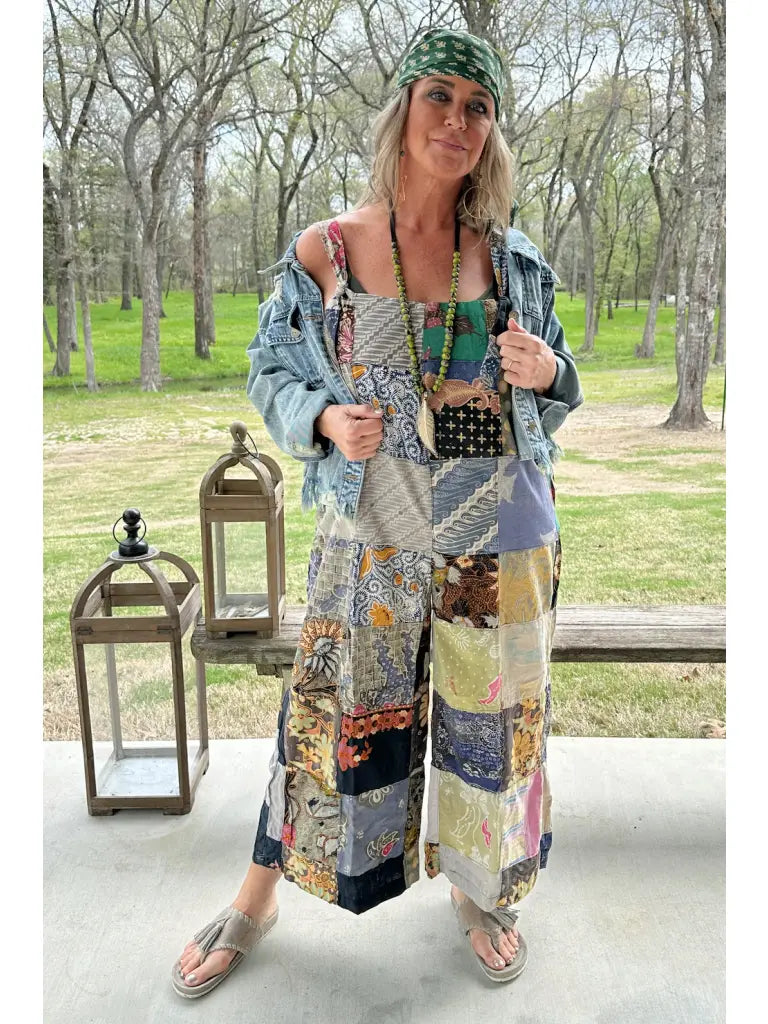 Jaded Gypsy Patchwork Market Overalls