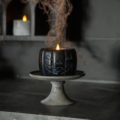 Jack-o-Lantern 3D Flame Candle - Black