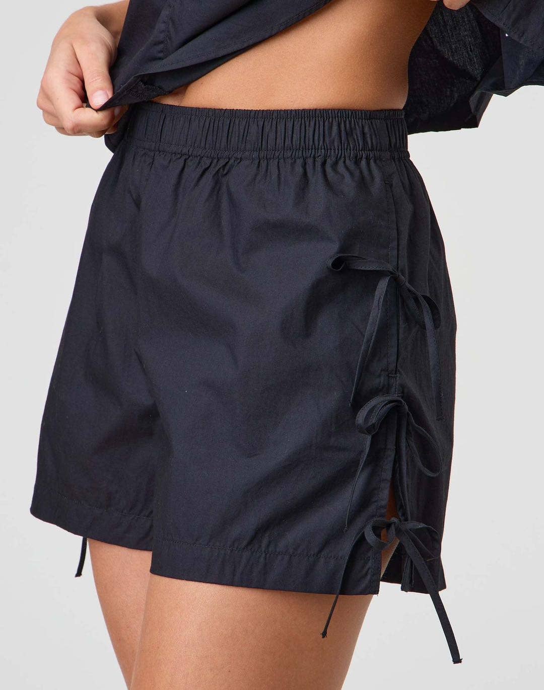 Side Tie Bow Shorts