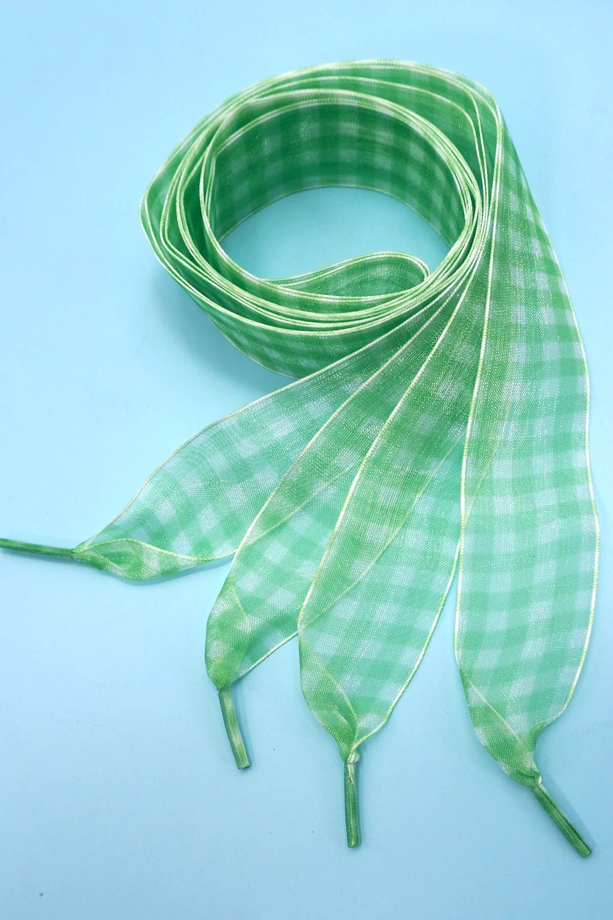 Checker Satin Organza Shoe Lace