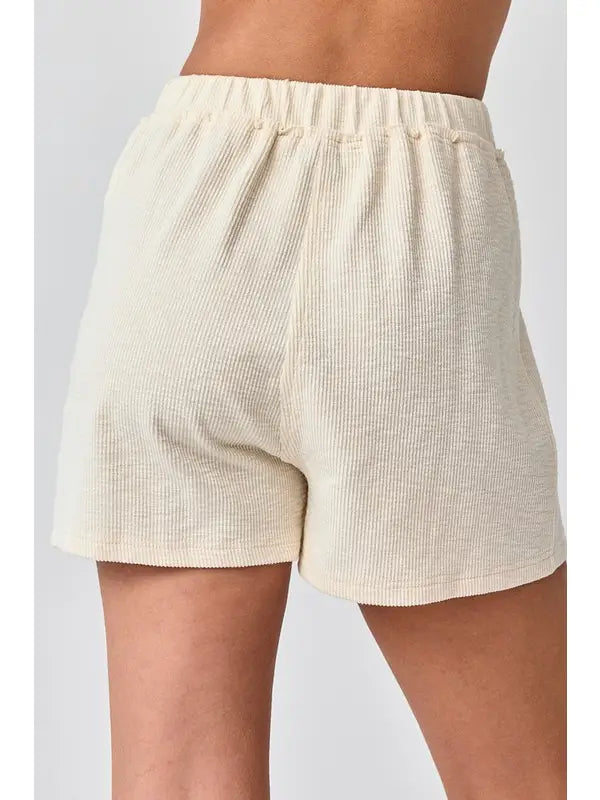 Amaya Textured Knit Shorts