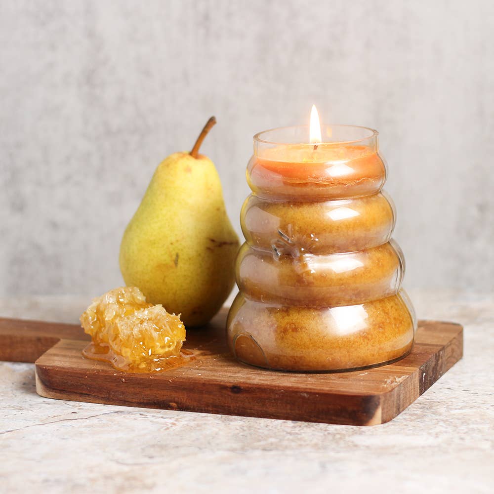 Honey Pear Cider – 14oz Beehive Scented Jar Candle