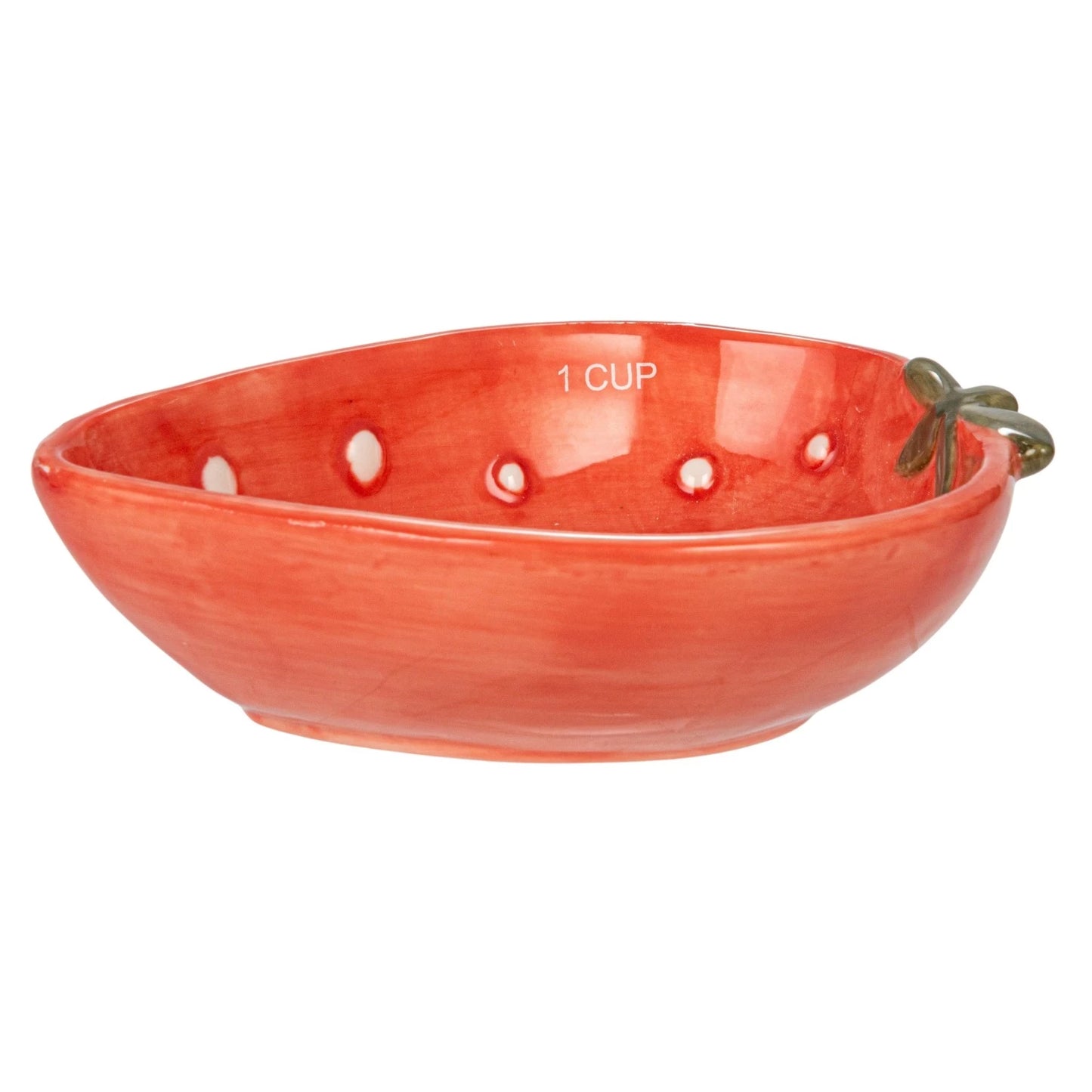 Hand-Painted Strawberry Shaped Measuring Cups, Set of 4