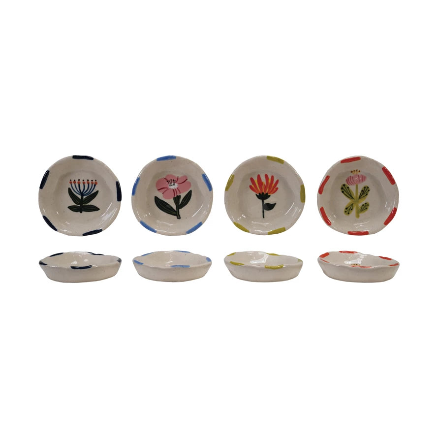 Hand-Painted Stoneware Dish
