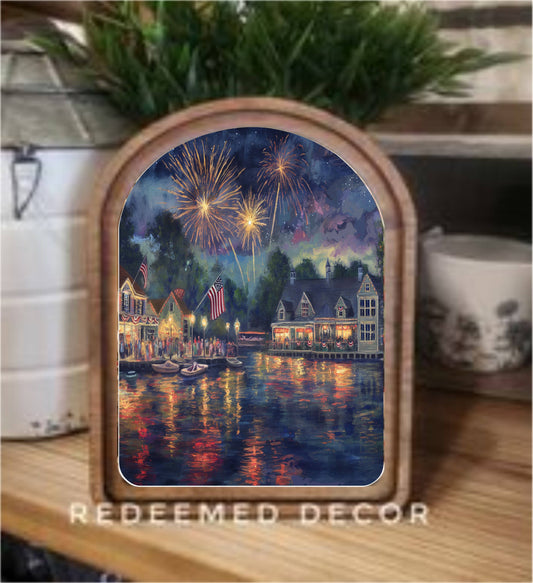 Arch Top 4th of July Framed Art