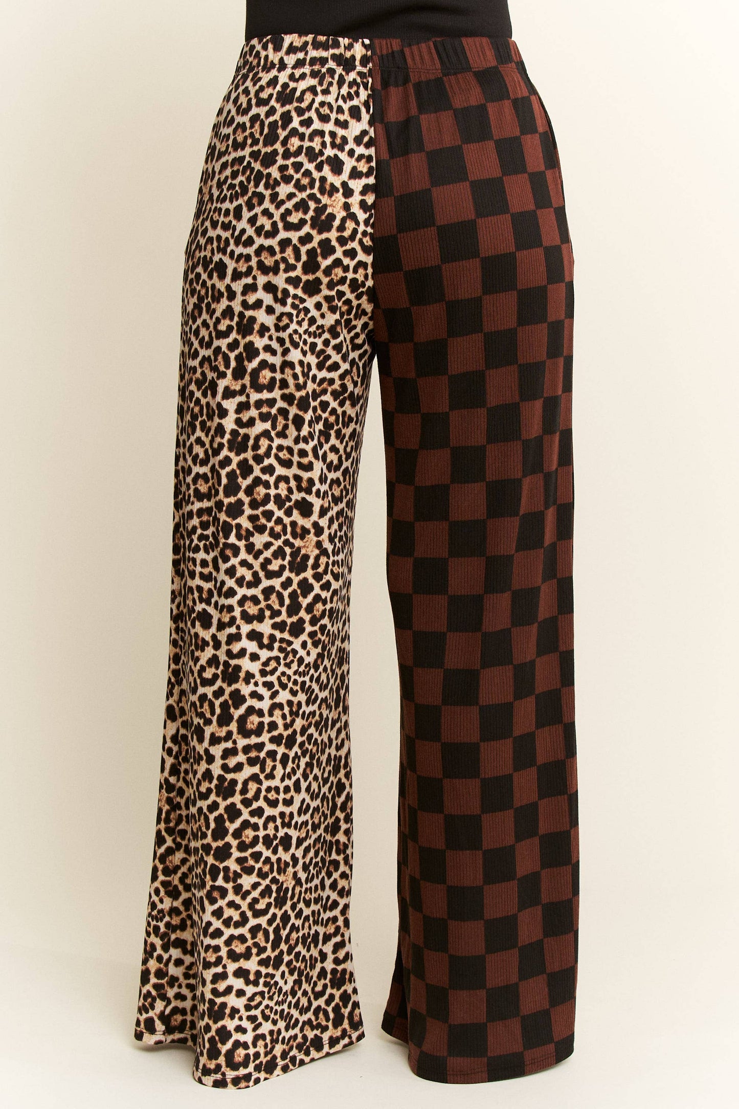 Split Decision Leopard/Checkered Pants