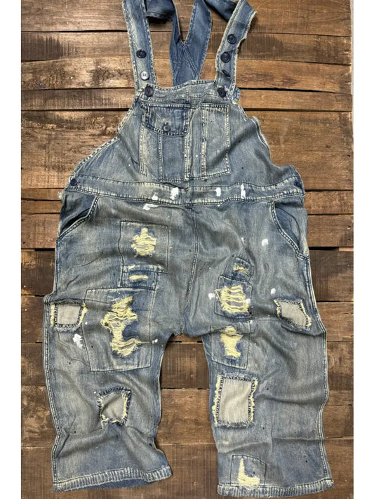 Jaded Gypsy Endless Travels Overalls - Chambray