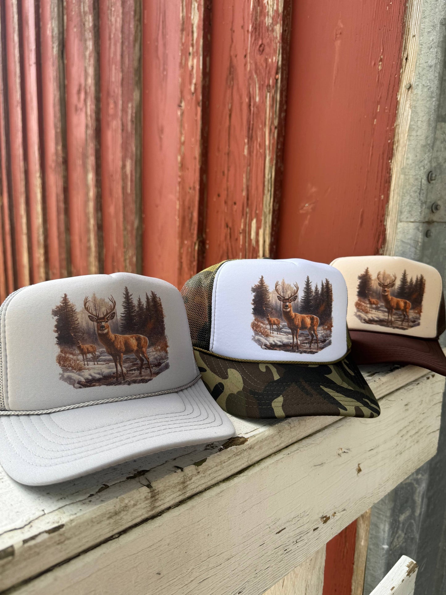 Retro Deer Trucker Cap