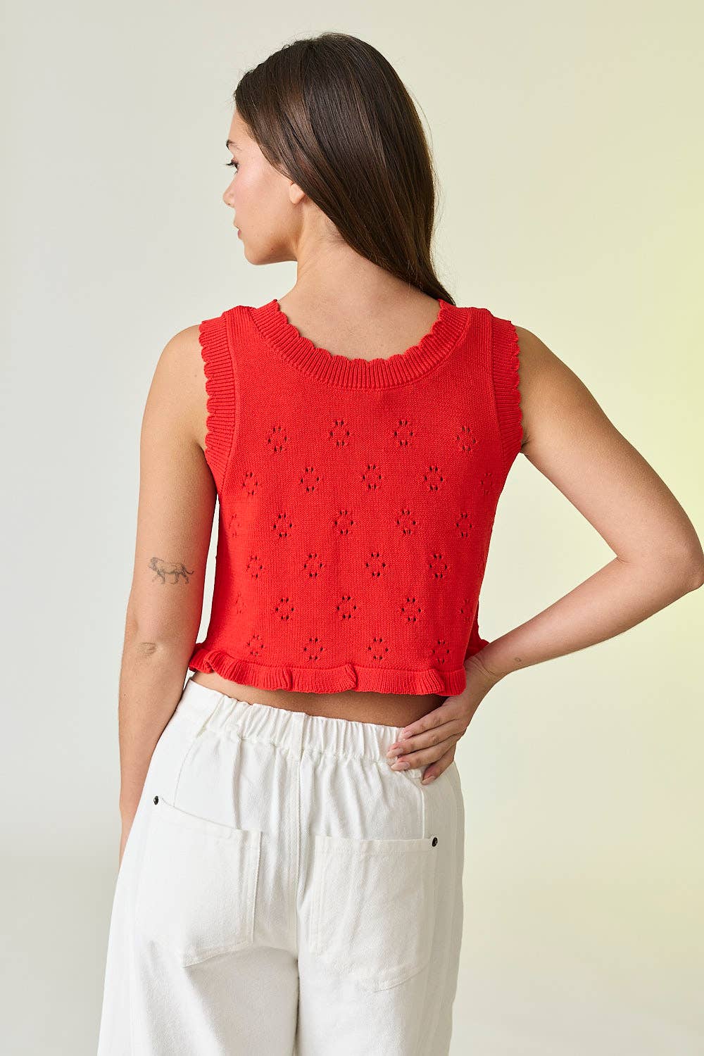 Stella Ruffle Sweater Top