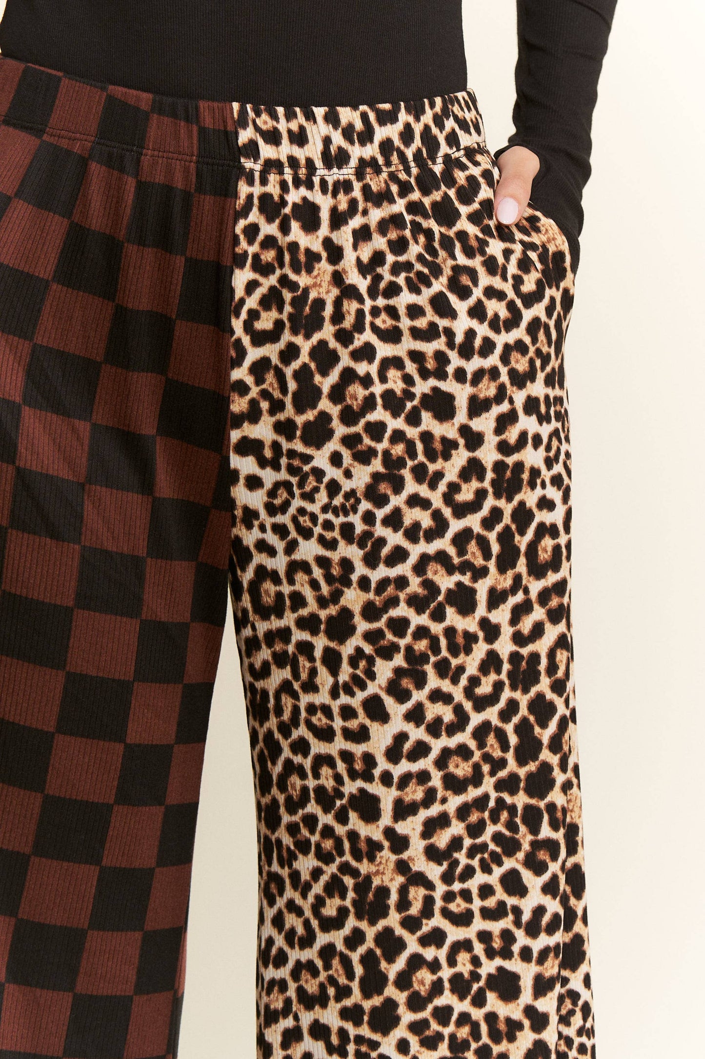 Split Decision Leopard/Checkered Pants