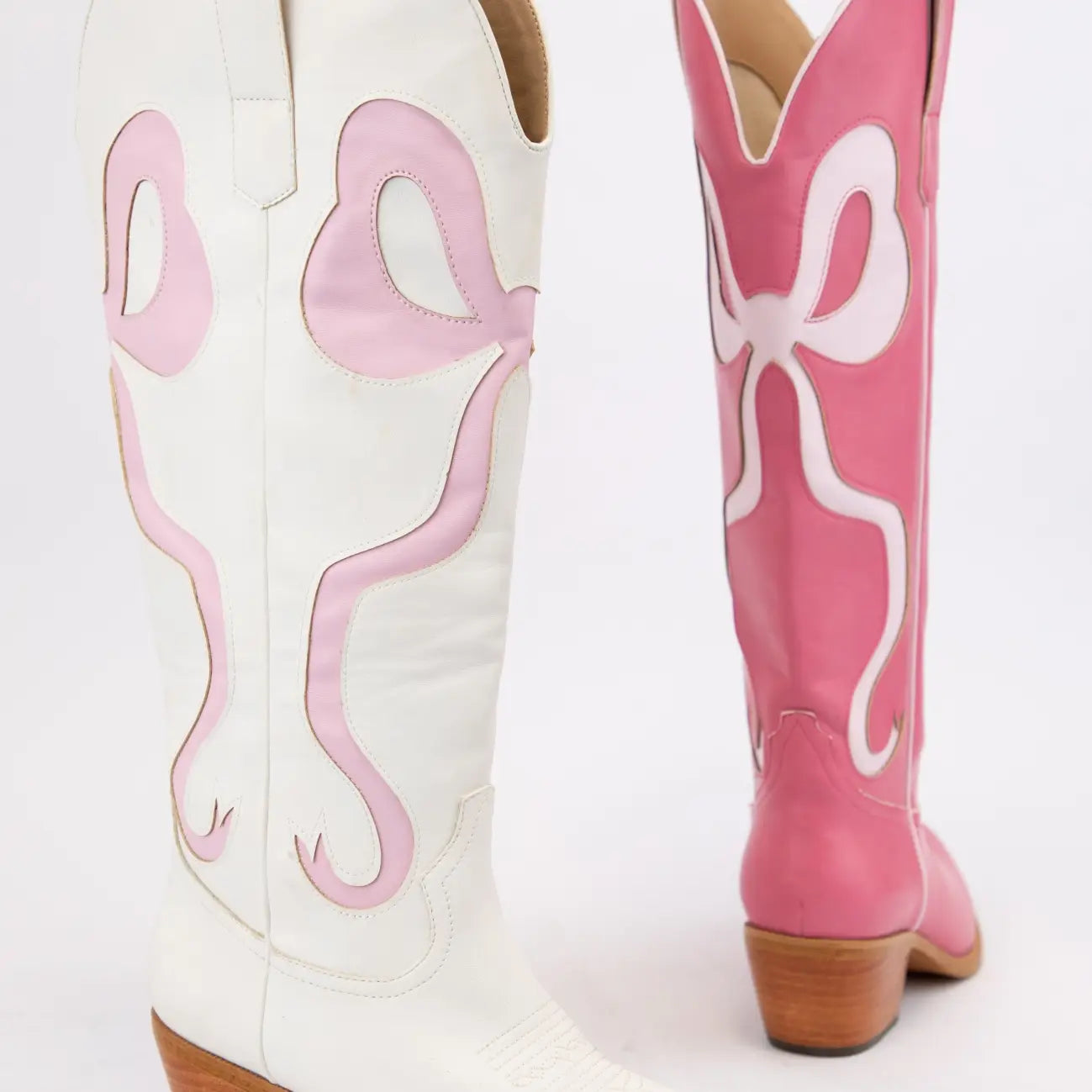 Ruby Bow Swirling Patterned Western Boots