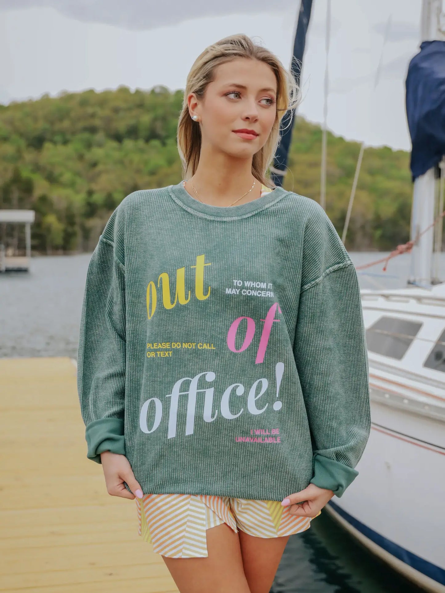 Out of Office Corded Sweatshirt