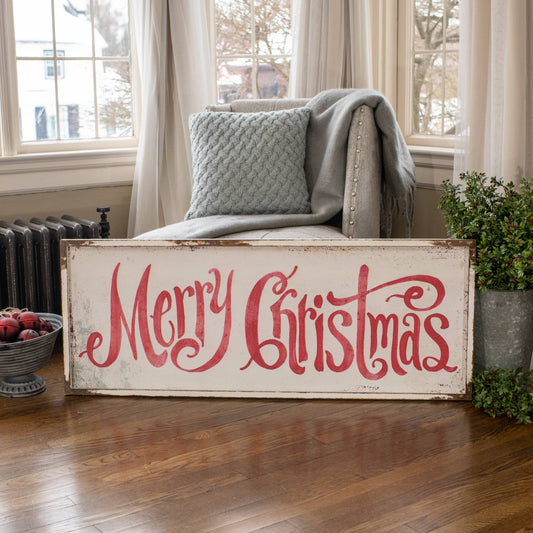 Script Merry Christmas Sign