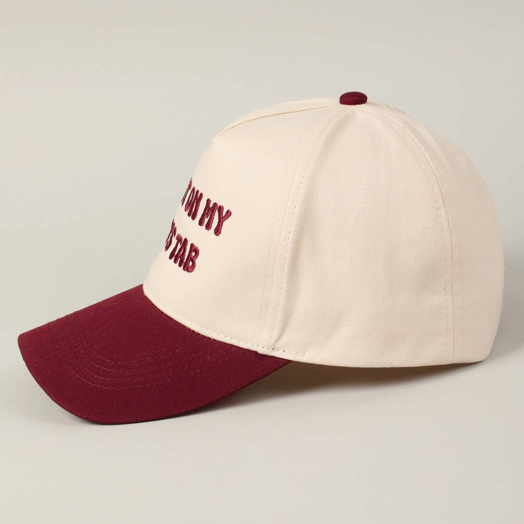 Put It On My Dad's Tab Embroidery Two-Tone Hat