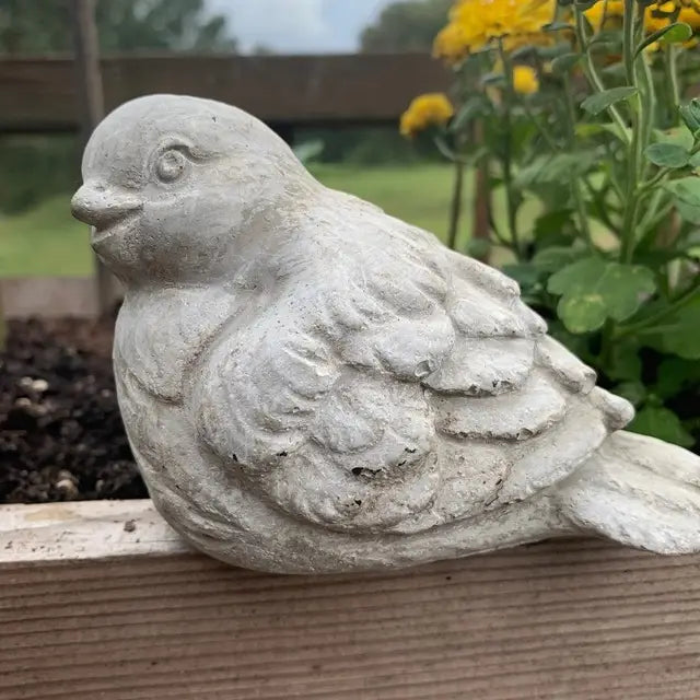 Sitting Cement Bird Statue